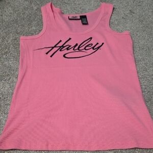 Harley-Davidson Pink Tank with Black Script